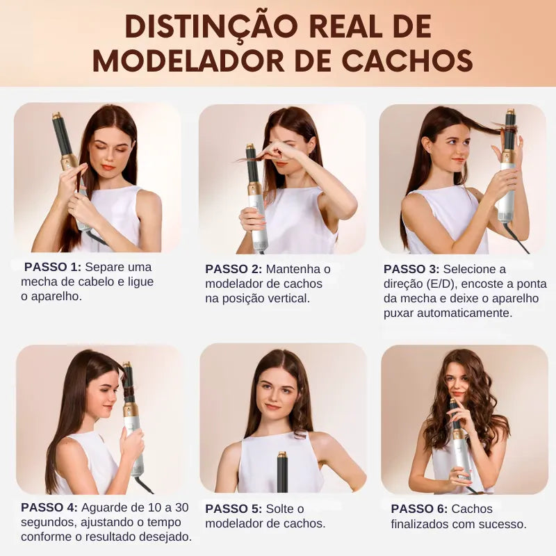 LUME Hair Pro – Escova Modeladora Profissional 5 em 1