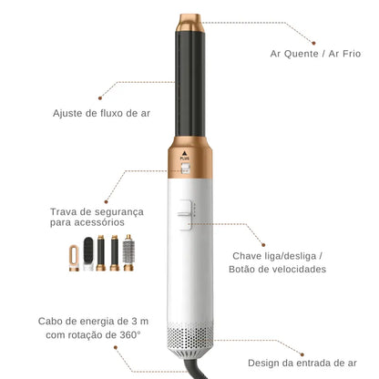 LUME Hair Pro – Escova Modeladora Profissional 5 em 1